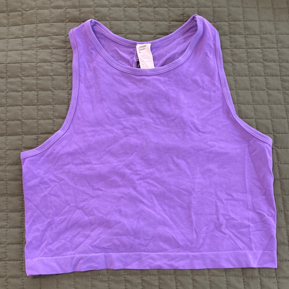 Purple Fabletics workout top